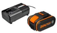 Worx 20V Batteri 4Ah Med Lader Worx 20V Batteri 4Ah Med Lader